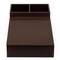 Dacasso Chocolate Brown Leatherette Coffee Condiment Organizer AG-3328 - alternate 1